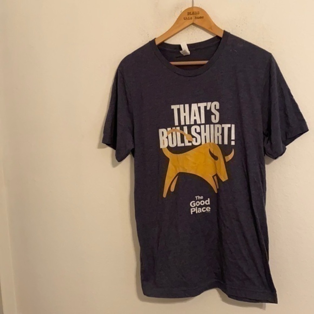THE GOOD PLACE BLUE GRAPHIC SHIRT SIZE LARGE